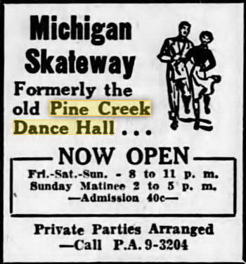 Pine Creek Dance Hall - Later A Roller Skating Rink (newer photo)